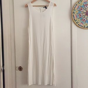 White sheer tunic side slits s